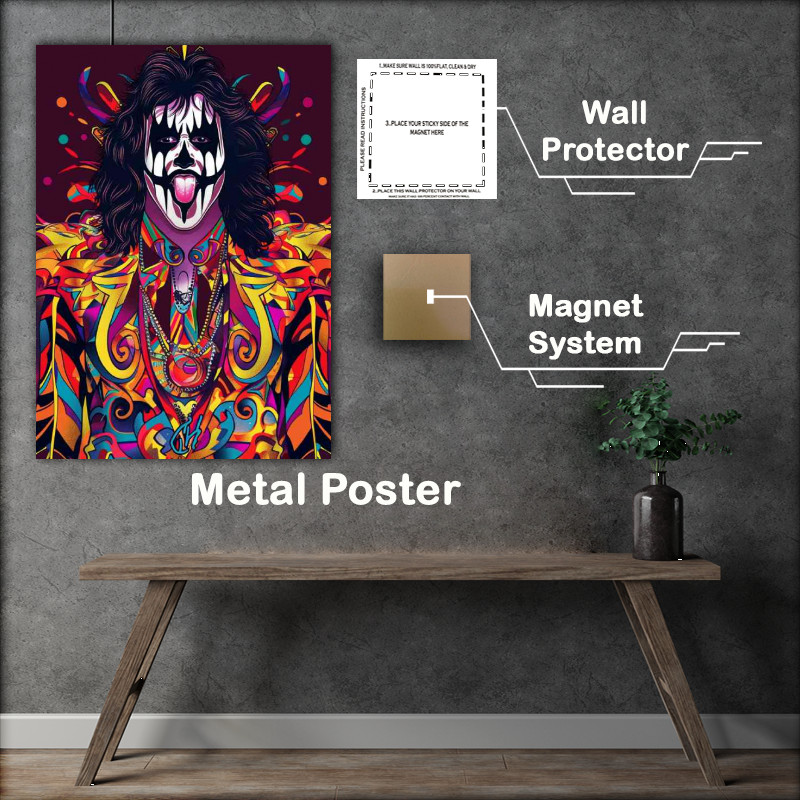 Buy Metal Poster : (Kiss with long tounge)