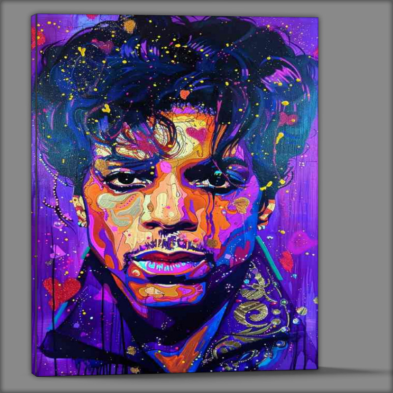Buy Canvas : (Prince in the style of neon colors and glitter)