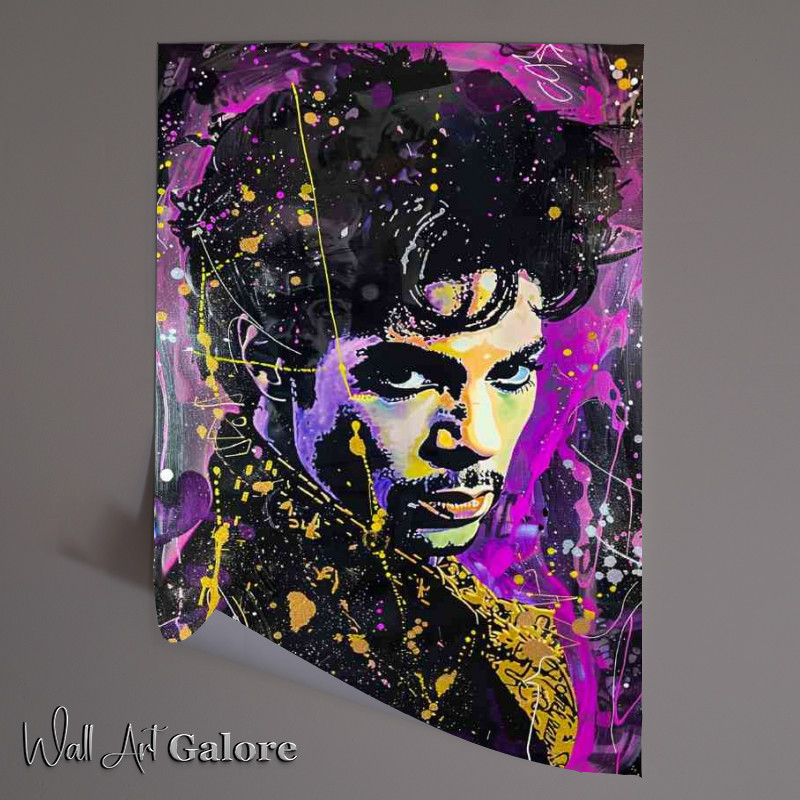 Buy Unframed Poster : (Prince in the style of purple and gold)