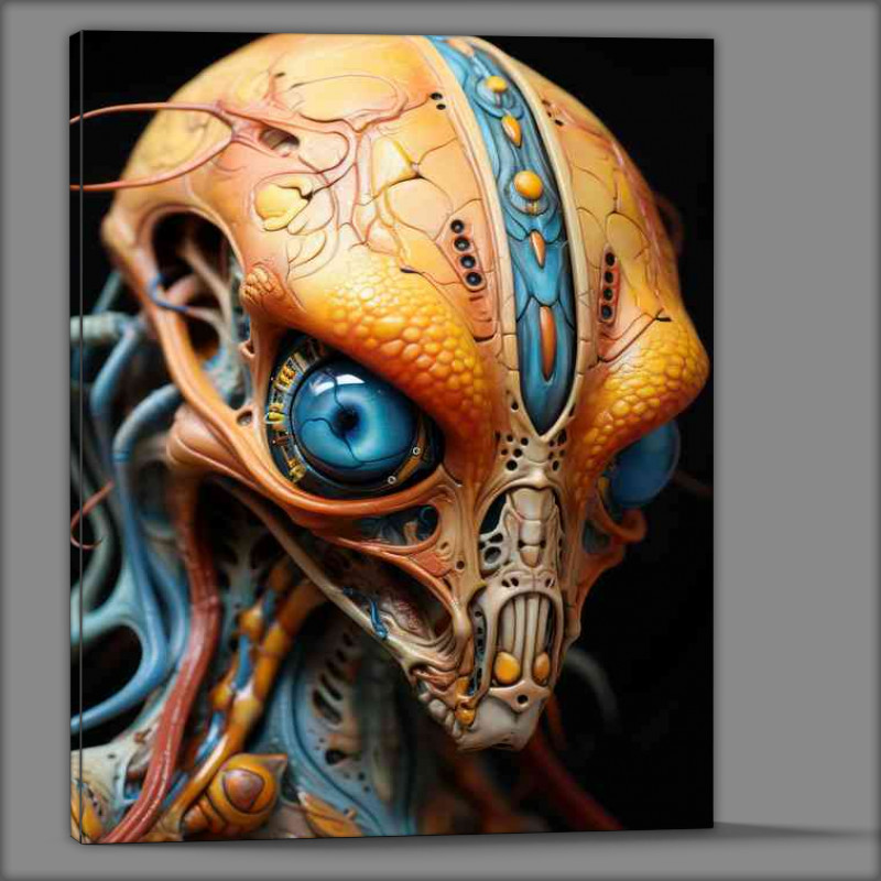 Buy Canvas : (Alien head in orange)