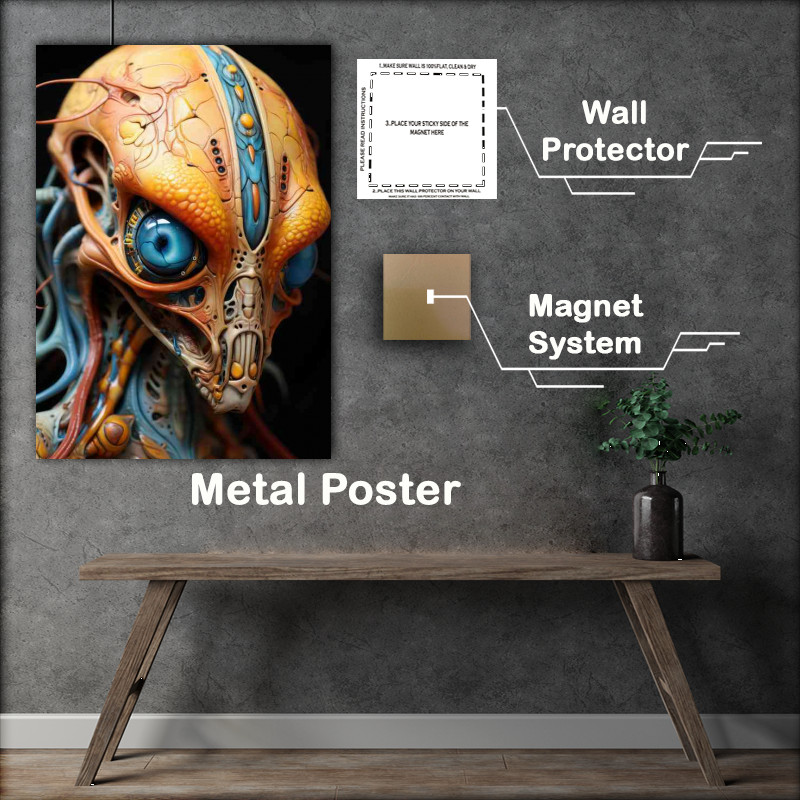 Buy Metal Poster : (Alien head in orange)