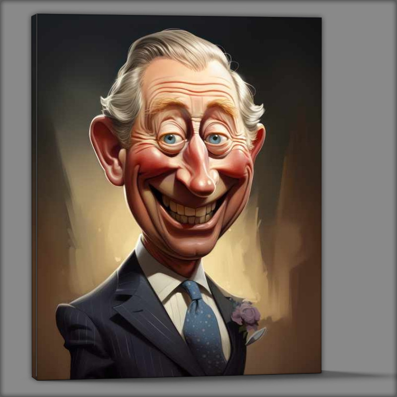 Buy Canvas : (Caricature of Prince Charles king)