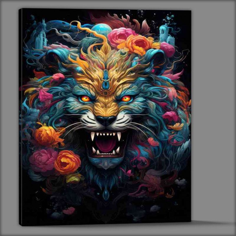 Buy Canvas : (Big Fantasy Cat mythical head)