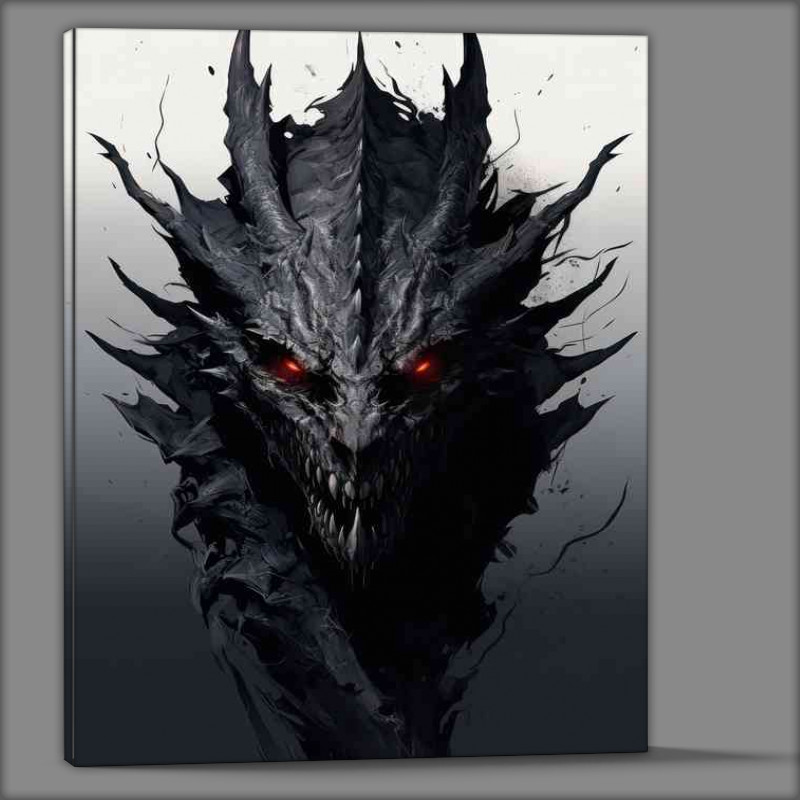 Buy Canvas : (Black Dragons head)