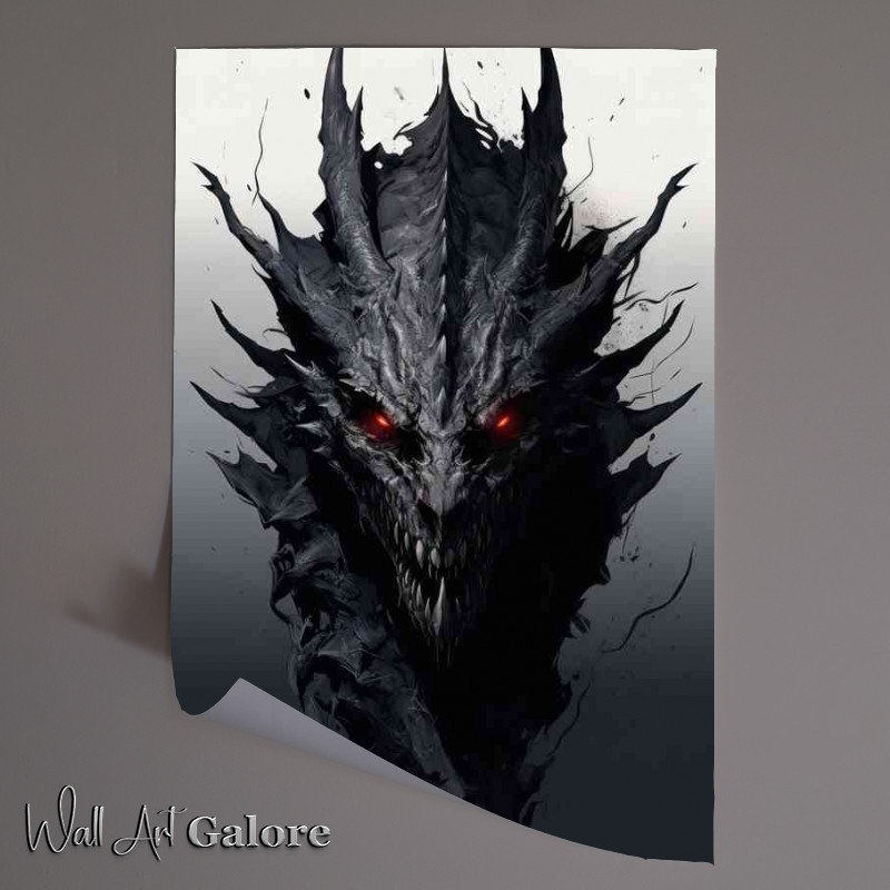Buy Unframed Poster : (Black Dragons head)