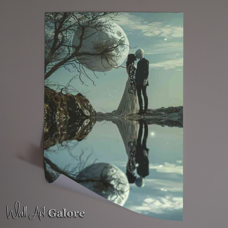 Buy Unframed Poster : (Alien couple endless planet reflection)