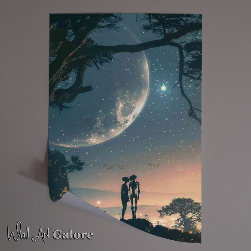 Buy Unframed Poster : (Alien couple from an endless planet looking at Earth)