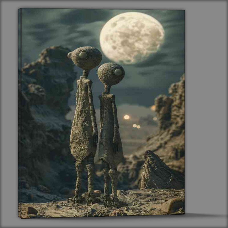 Buy Canvas : (Alien couple from an endless planet)