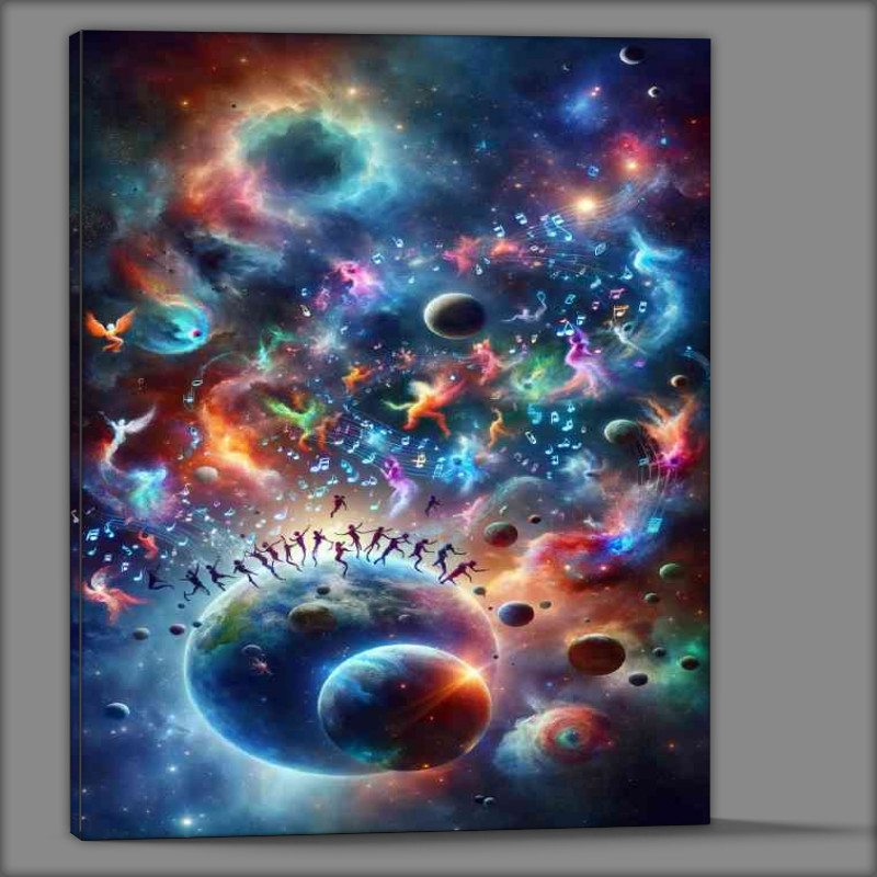 Buy Canvas : (Celestial beings dancing in the void of space)