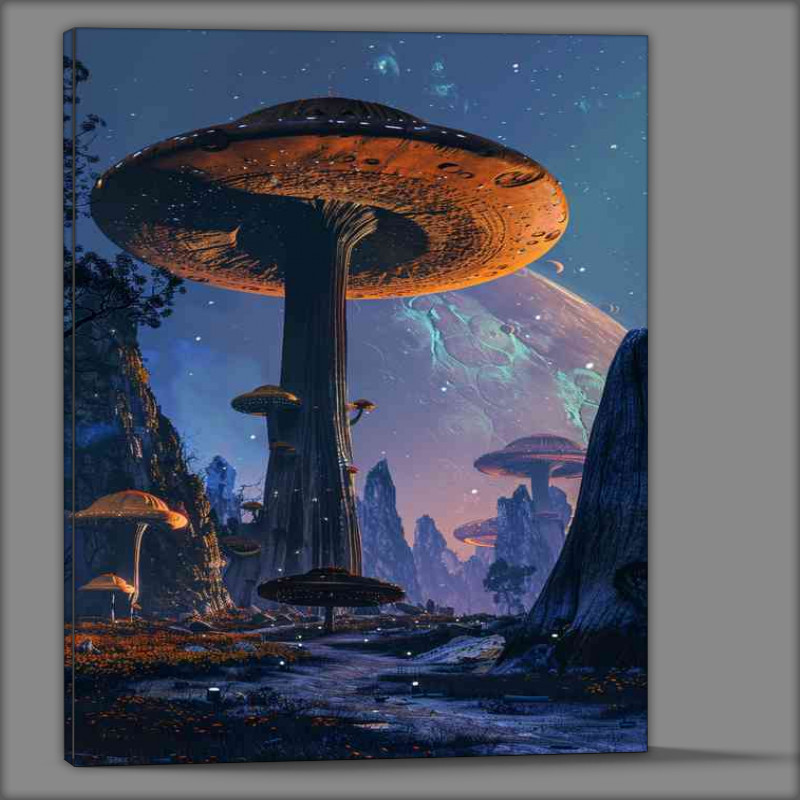 Buy Canvas : (Fantasy mushroom fields)