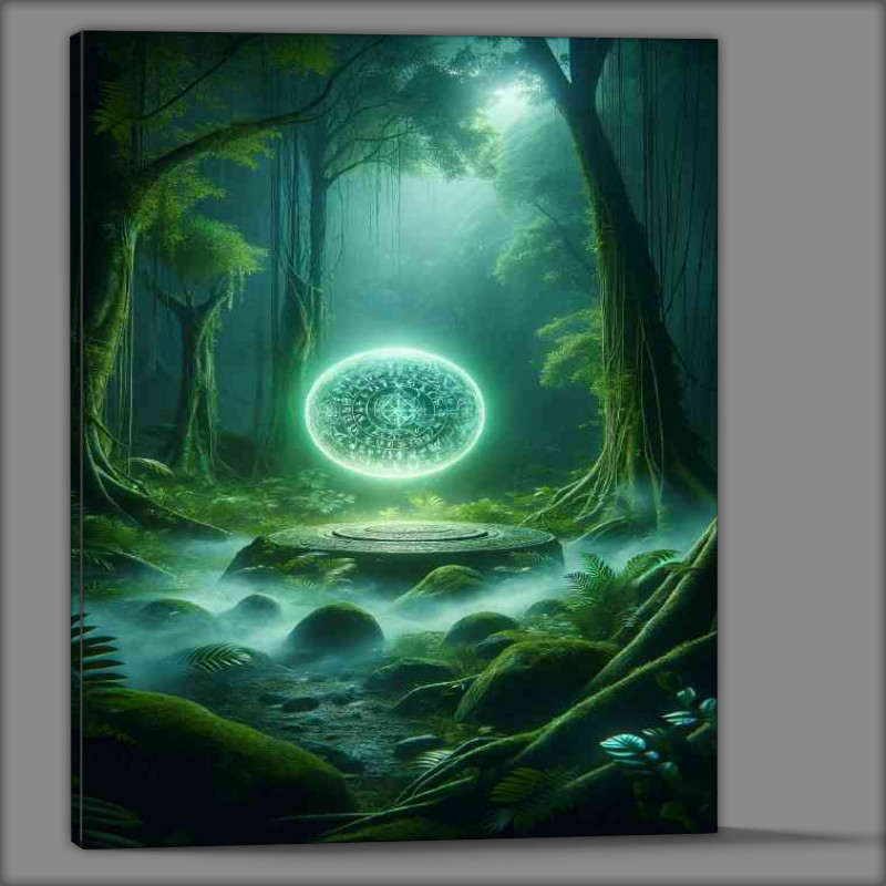 Buy Canvas : (Mystical Orb hovering over an ancient rune covered altar)