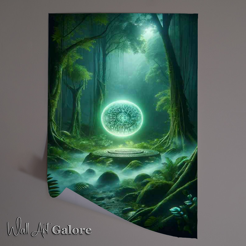 Buy Unframed Poster : (Mystical Orb hovering over an ancient rune covered altar)