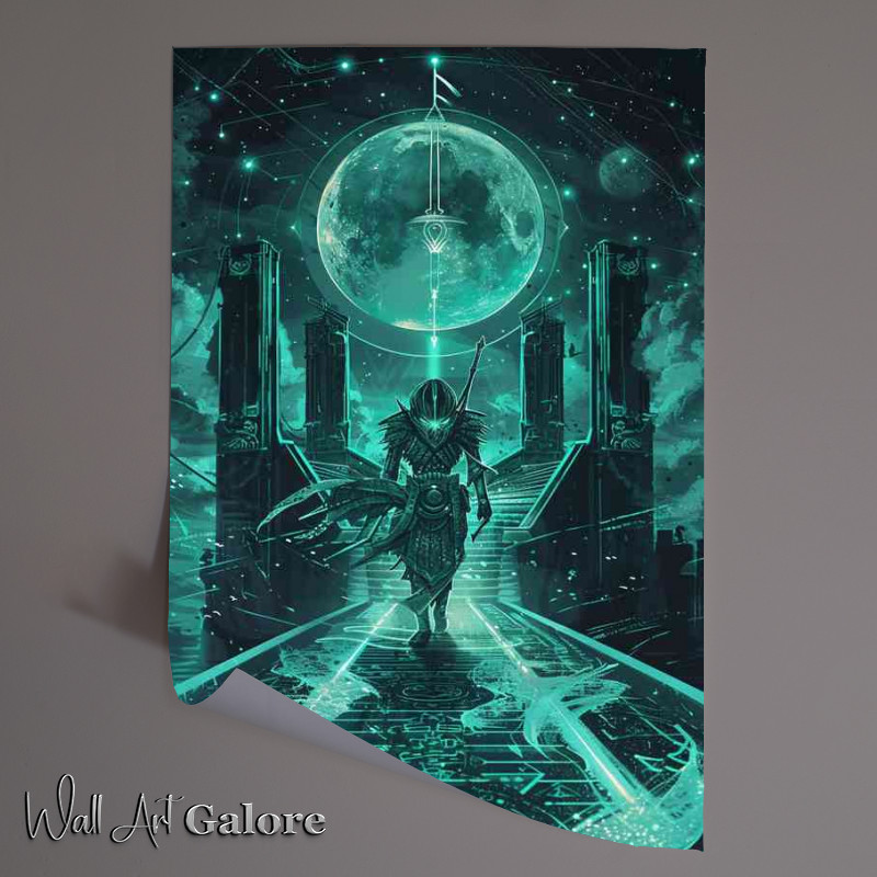 Buy Unframed Poster : (The warrior is walking over a bridge)