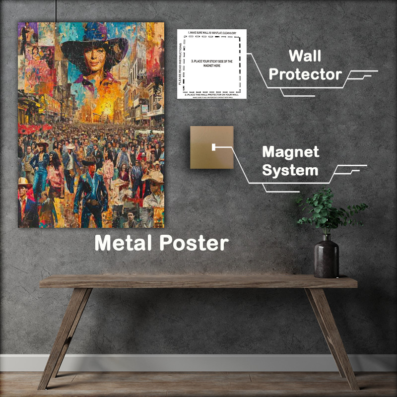 Buy Metal Poster : (A collage with many people on it)