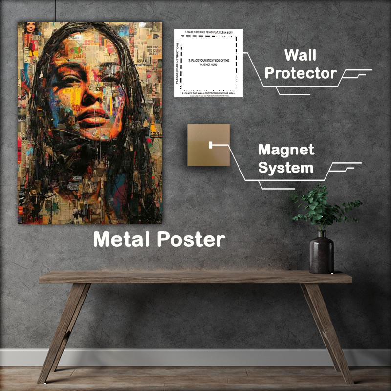 Buy Metal Poster : (A large collage of paintings made of lots of different styles)