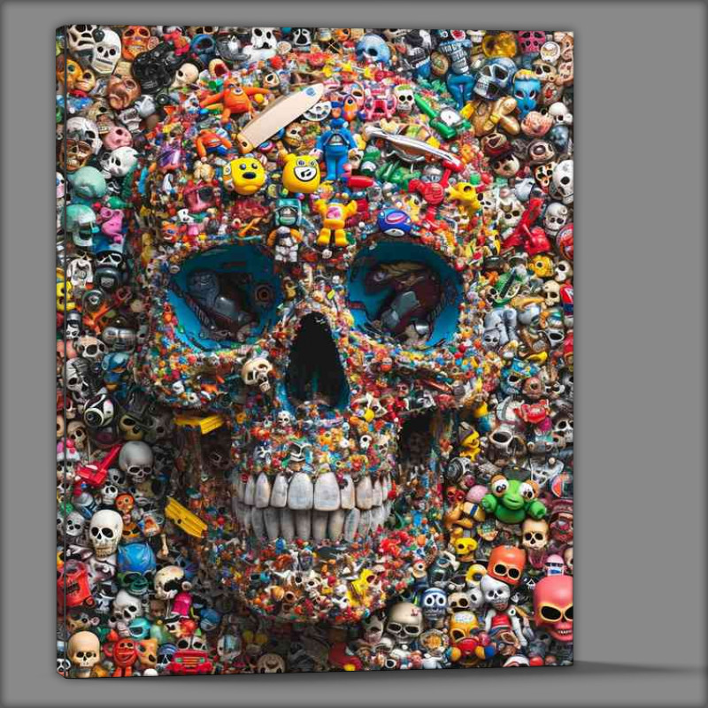 Buy Canvas : (A skull collection of thouands of toys)