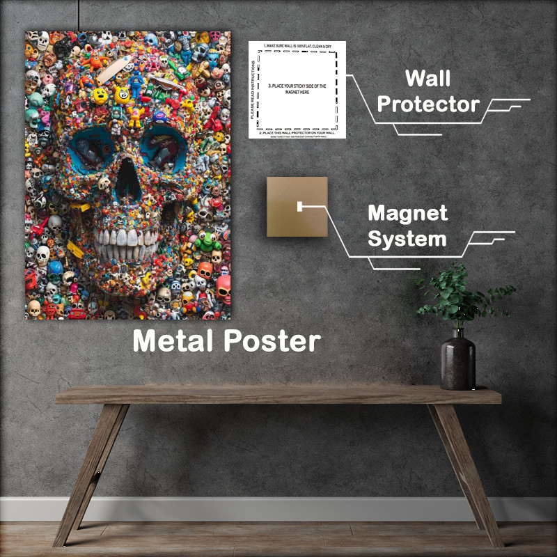 Buy Metal Poster : (A skull collection of thouands of toys)