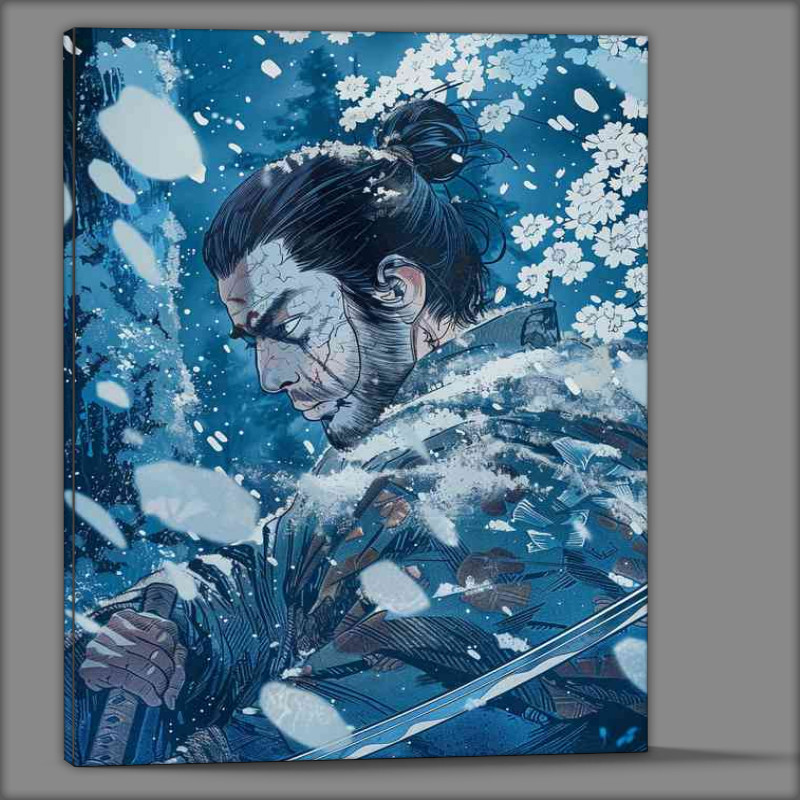 Buy Canvas : (A Samurai in the snow and woods)