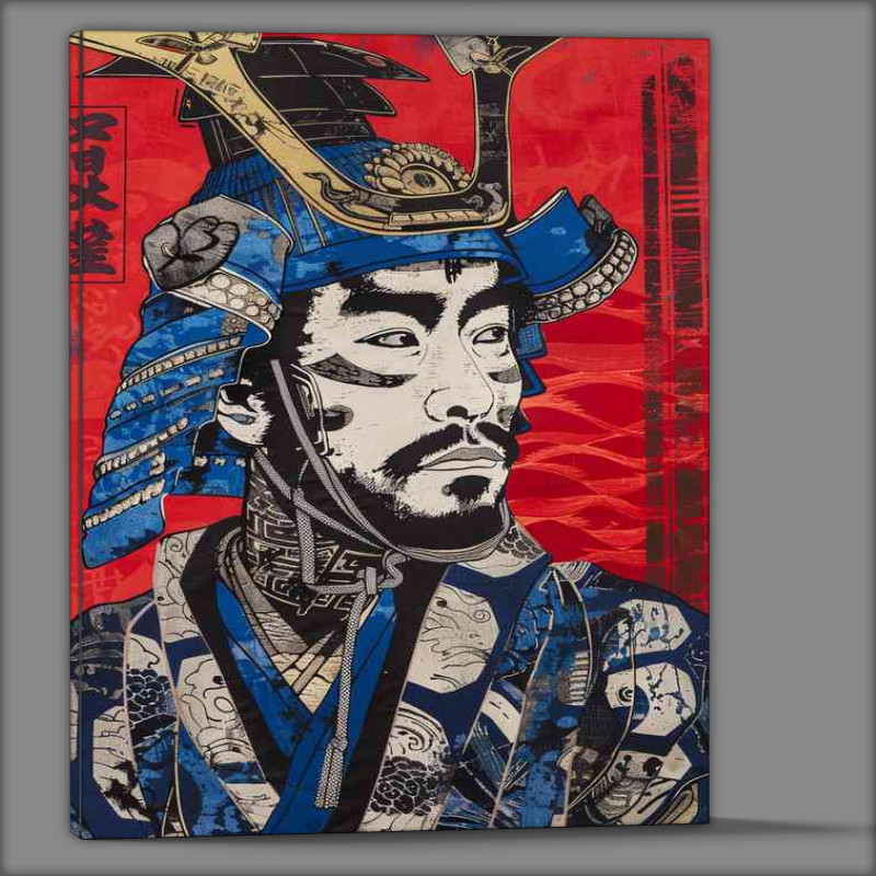 Buy Canvas : (Actor in the woodblock style with blue)
