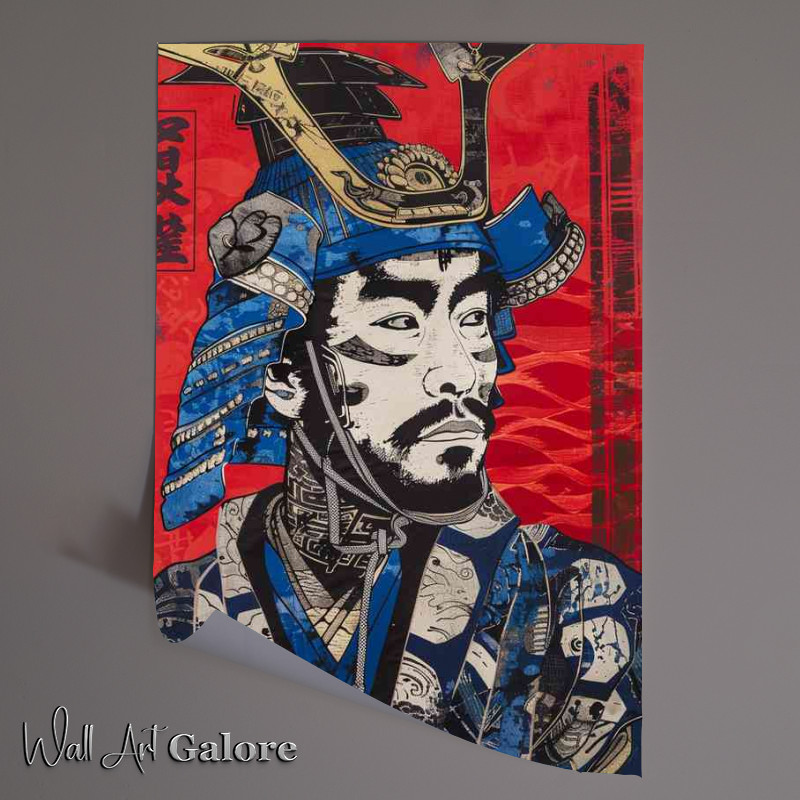 Buy Unframed Poster : (Actor in the woodblock style with blue)