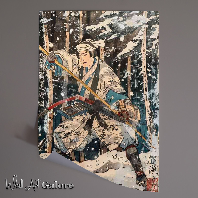 Buy Unframed Poster : (Japanese man fighting in the woods)