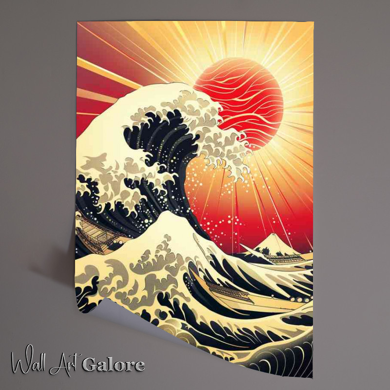 Buy Unframed Poster : (Old japanese style poster showing the great wave)