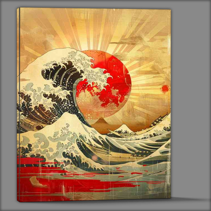 Buy Canvas : (The great waves over the sun rays)