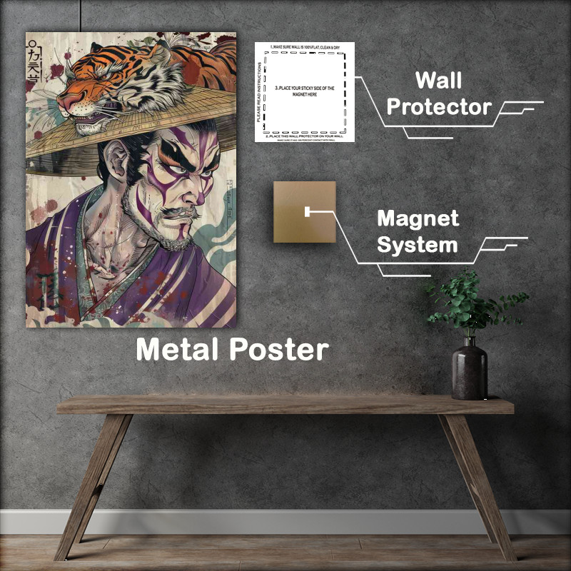Buy Metal Poster : (The tigers hat with purple komono)