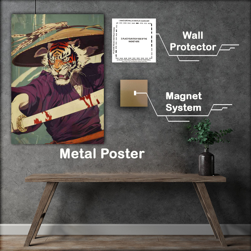 Buy Metal Poster : (Tiger god in full battle)