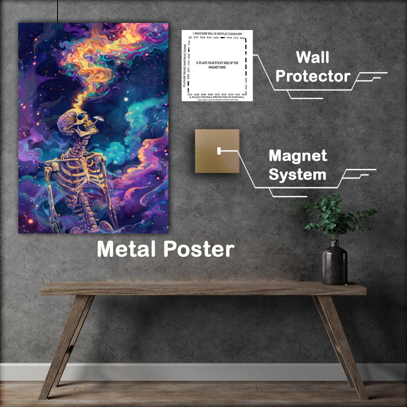 Buy Metal Poster : (In space a skelleton)