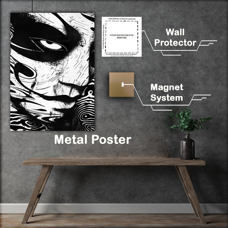 Buy Metal Poster : (Mask of v for vendee in black and white)