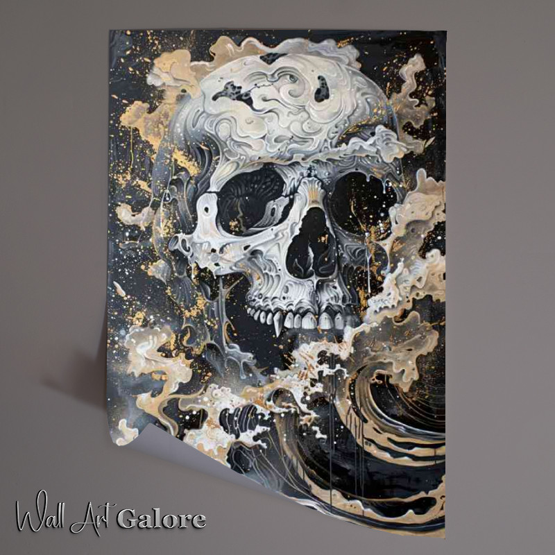 Buy Unframed Poster : (Painting with a skull between cloud and the sea)