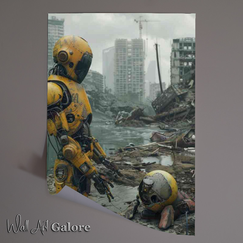 Buy Unframed Poster : (Robots destroying the earth)