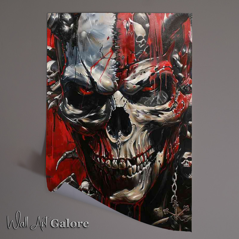 Buy Unframed Poster : (Skeleton covered in black paint)