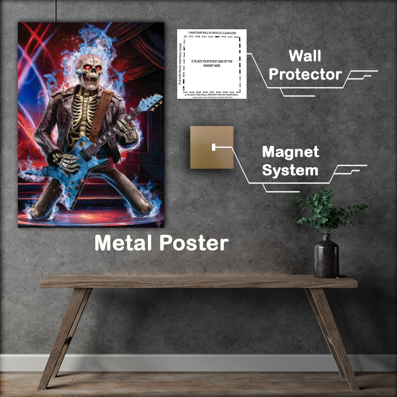 Buy Metal Poster : (Skelleton school of guitar rock)