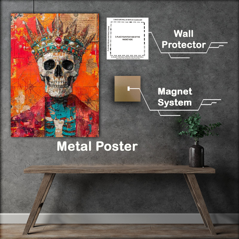 Buy Metal Poster : (Skull face king of the skelletons)