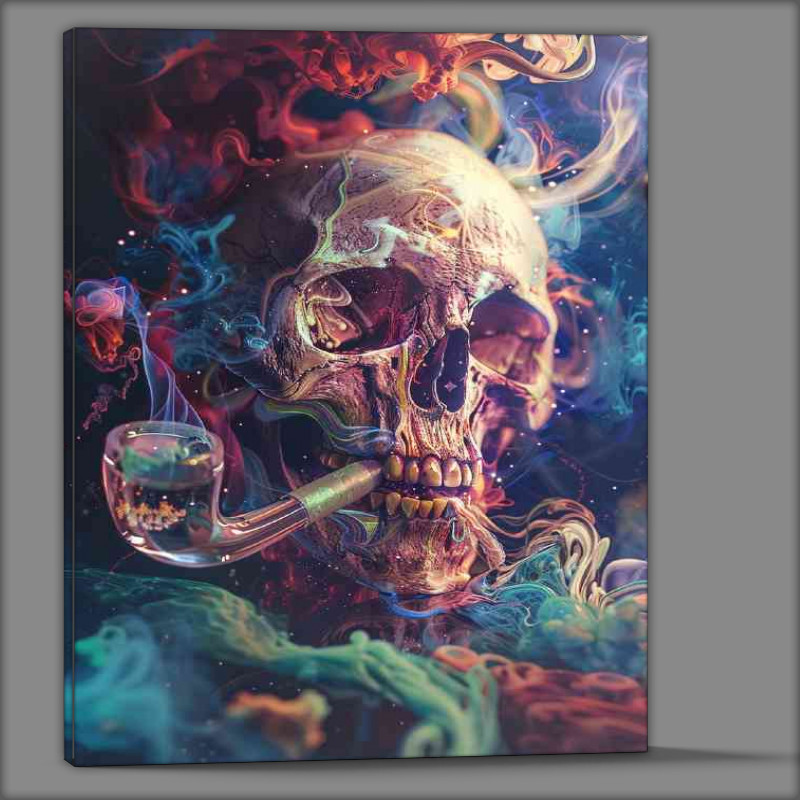 Buy Canvas : (Skull head with somke around it)