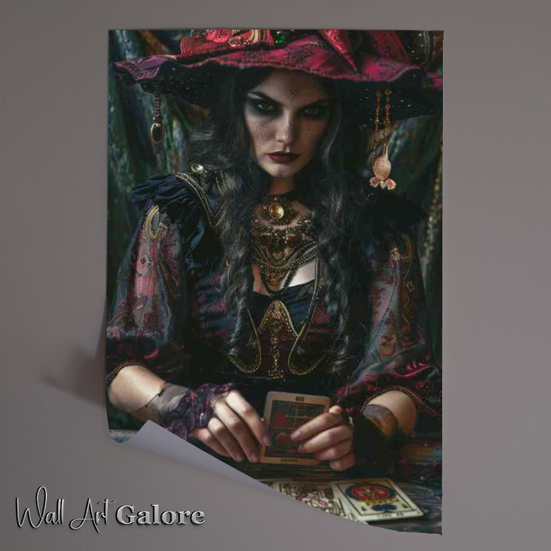 Buy Unframed Poster : (Witch tarot readingcards)