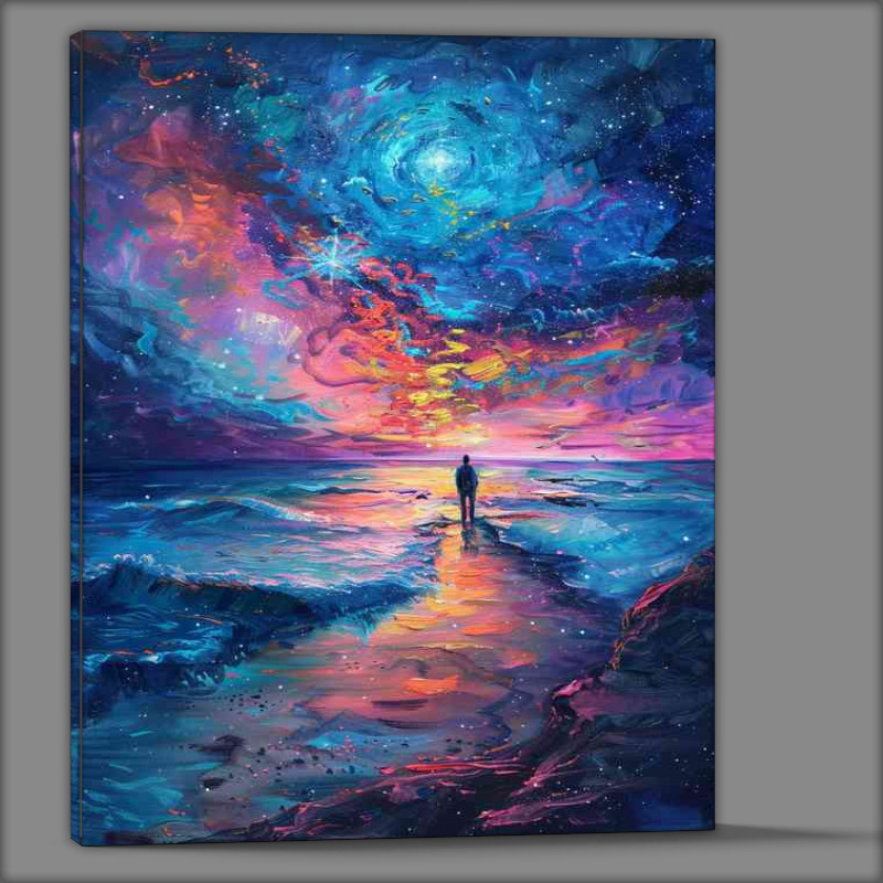 Buy Canvas : (Person painting the night star by person)