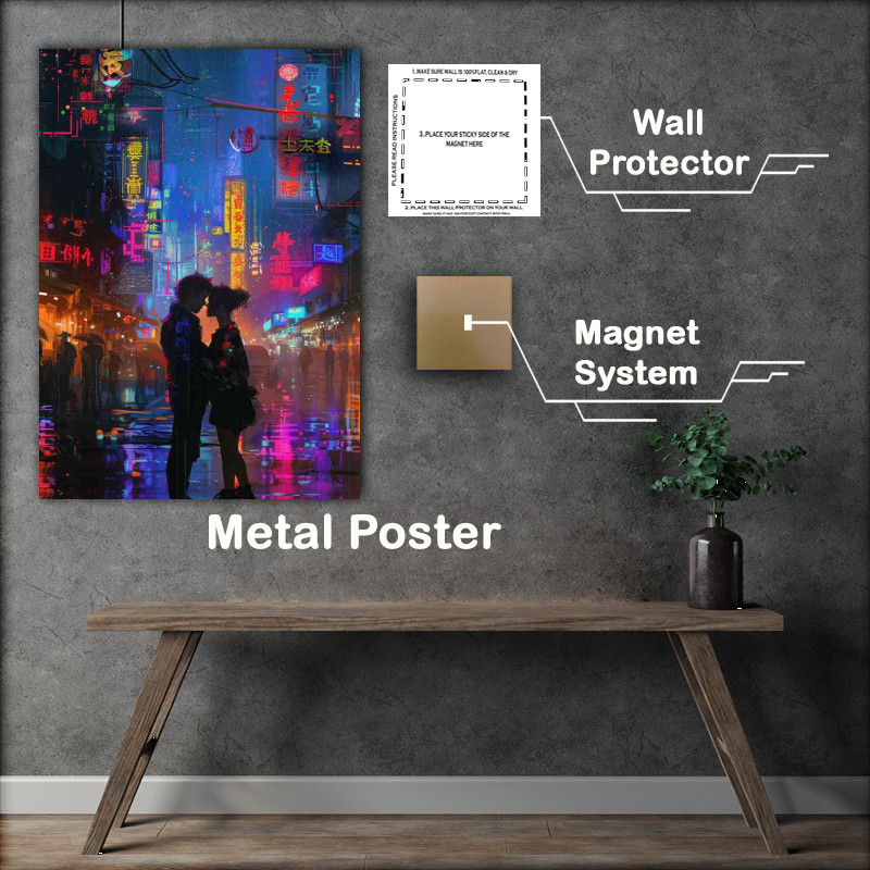 Buy Metal Poster : (cybersploitation in the style of cyberpunk)