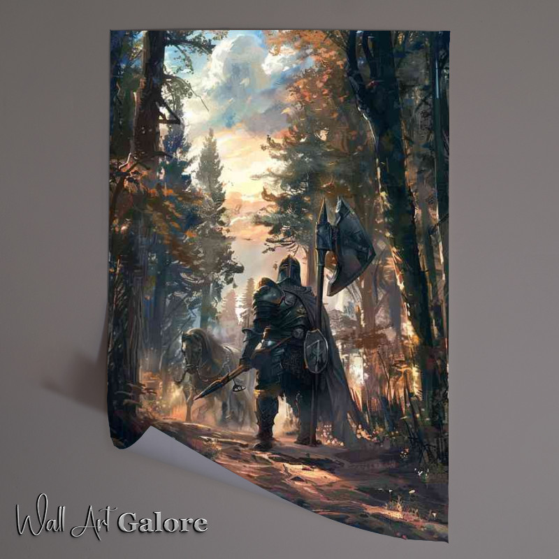 Buy Unframed Poster : (Dark Art Fantasy Knight In the forest)