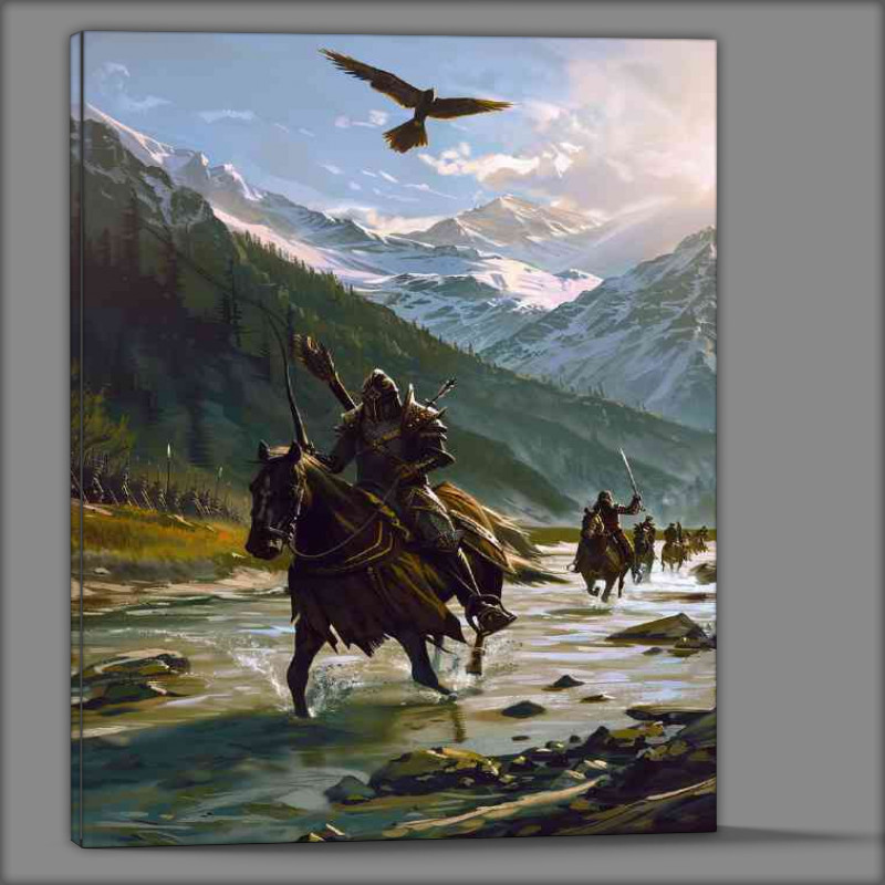 Buy Canvas : (Horseback archers and soldiers)