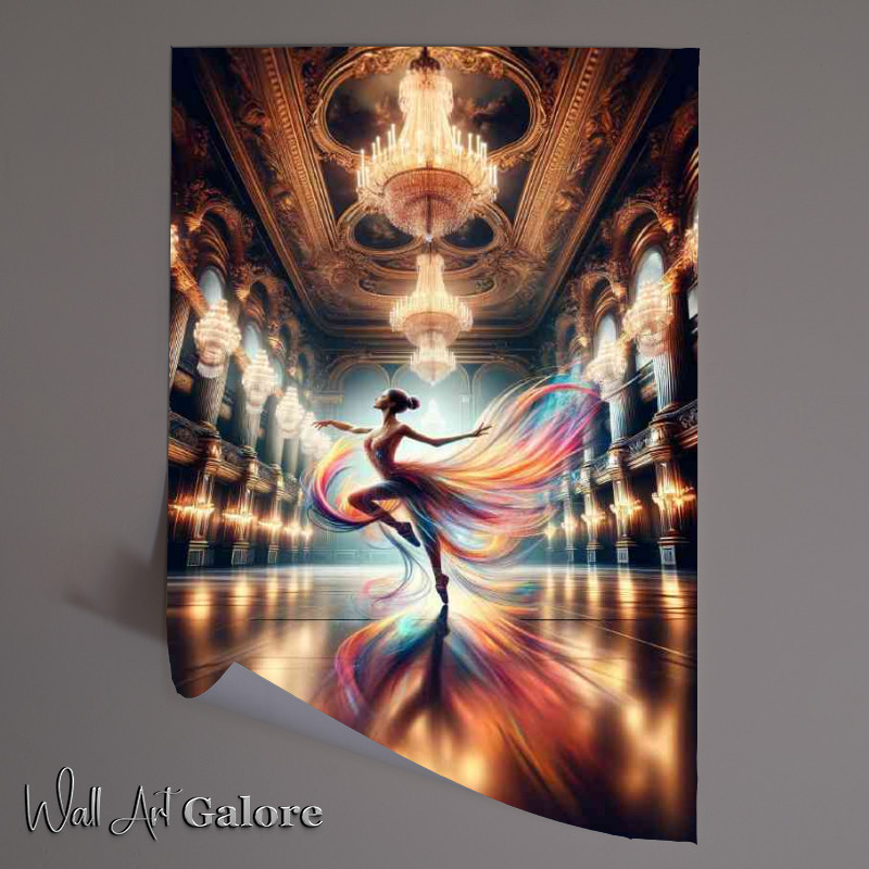 Buy Unframed Poster : (Elegant dancer poised on the brink of a leap)