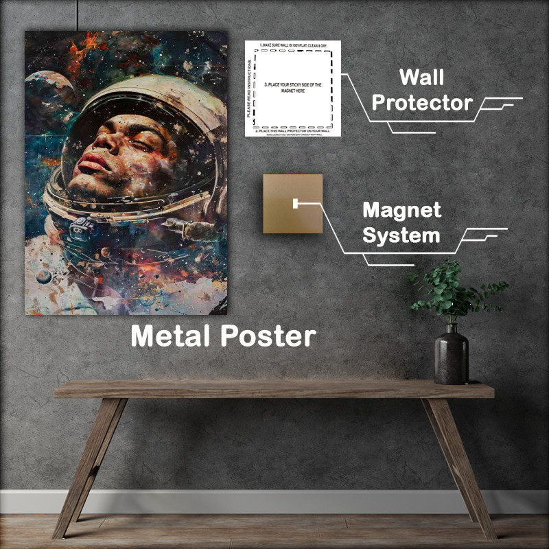 Buy Metal Poster : (A Space glow from the sun rising)