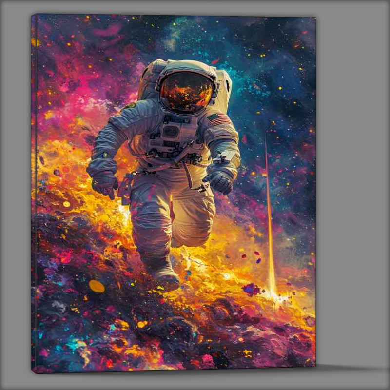 Buy Canvas : (Astronaut in coloured cloud space)