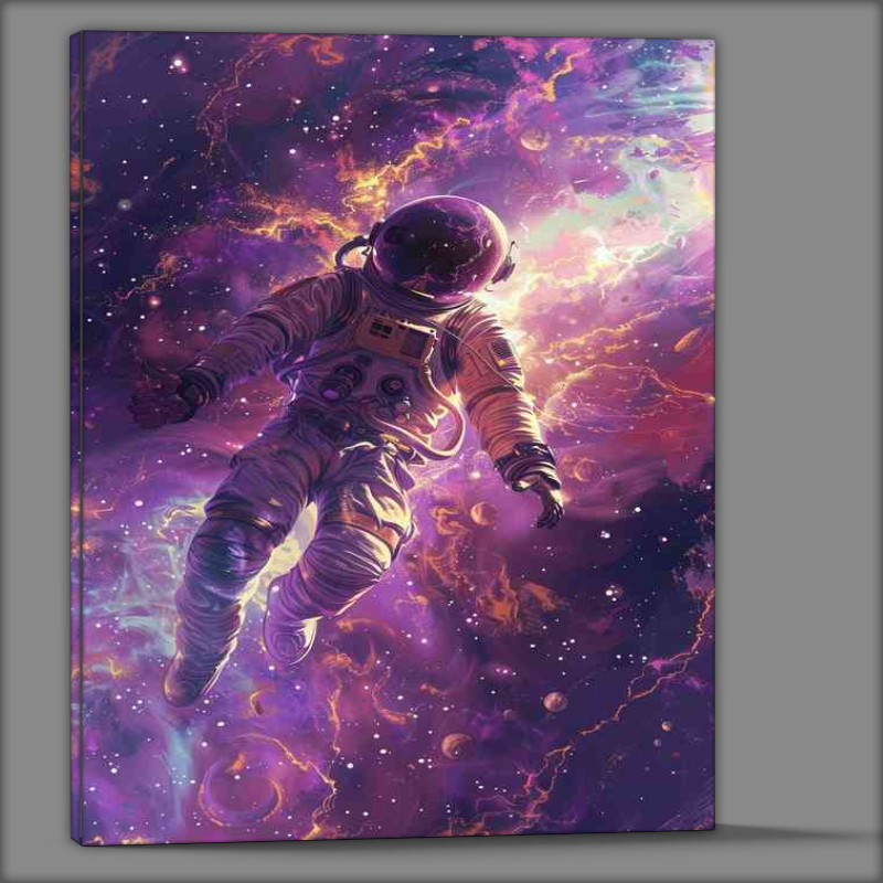 Buy Canvas : (Astronaut with purple space matter)