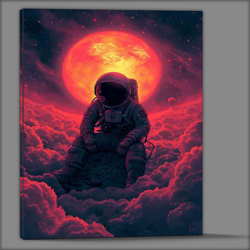 Buy Canvas : (Sitting on a space rock)