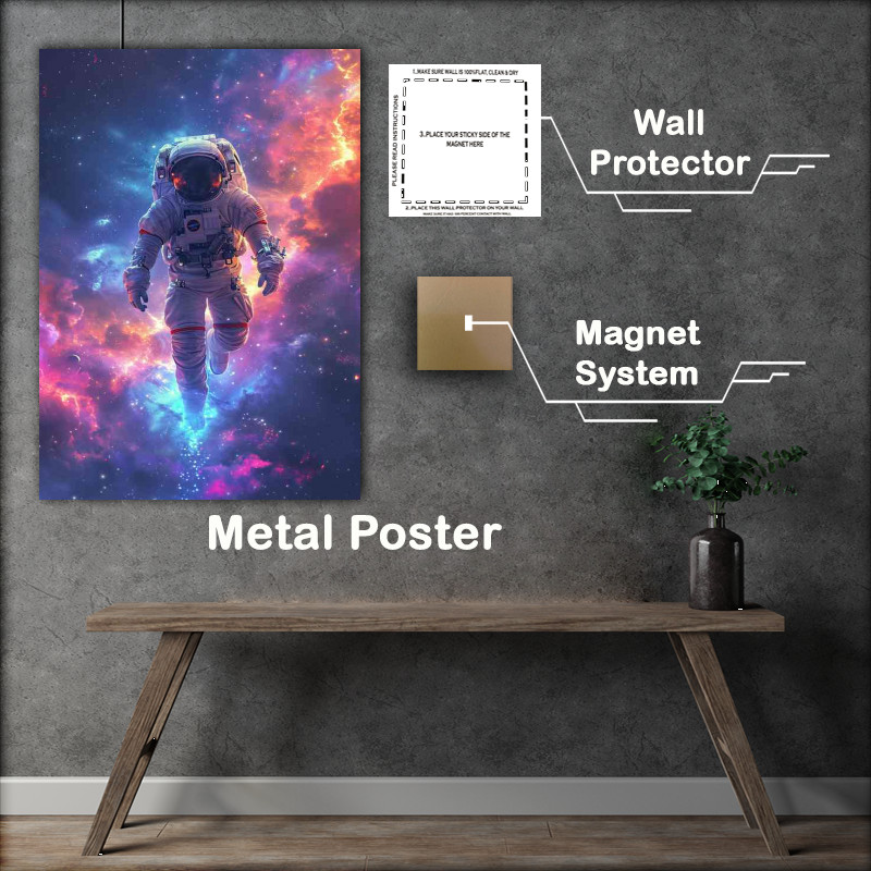 Buy Metal Poster : (Spaceman astronaut in the sky)