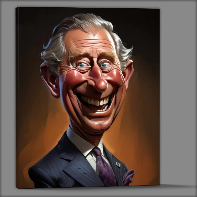 Buy Canvas : (Caricature of prince Charles future king)