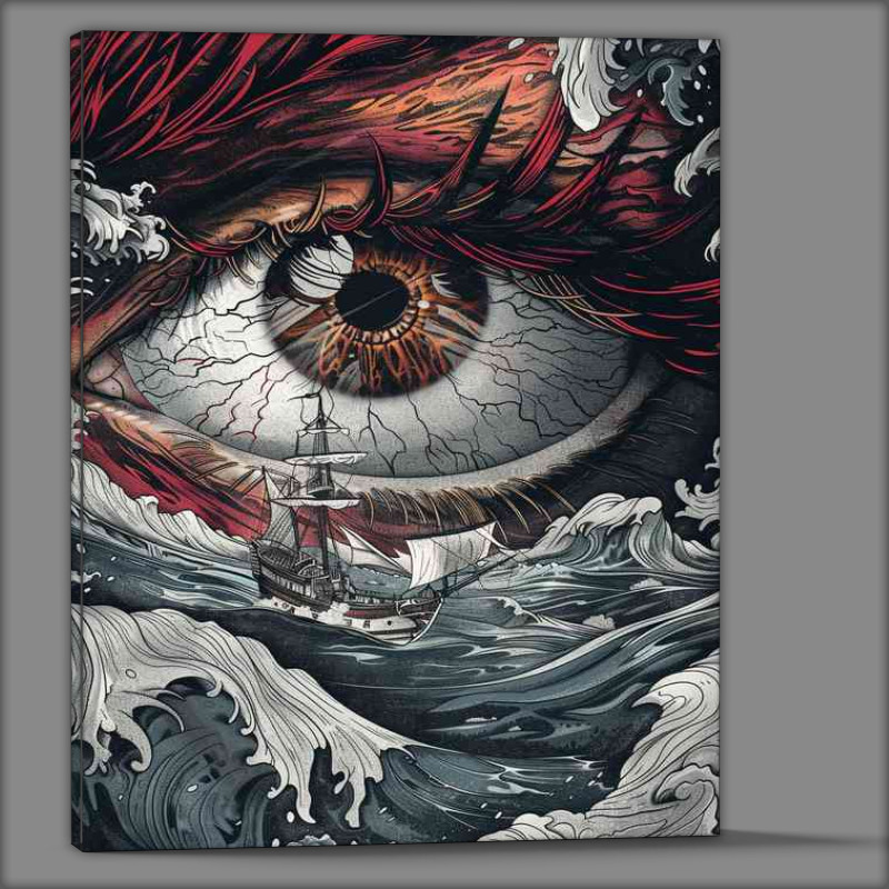 Buy Canvas : (Eye Ship in the ocean in the style of fantasy)